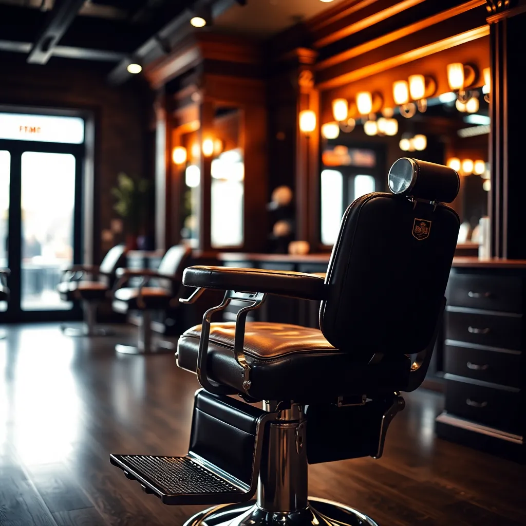 Štýlové barbershop kreslo